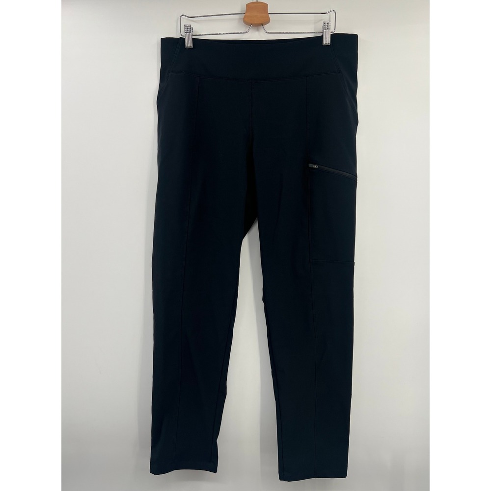 Columbia Women XL Black Fleece Lined Warm Pull On Hiking Pants